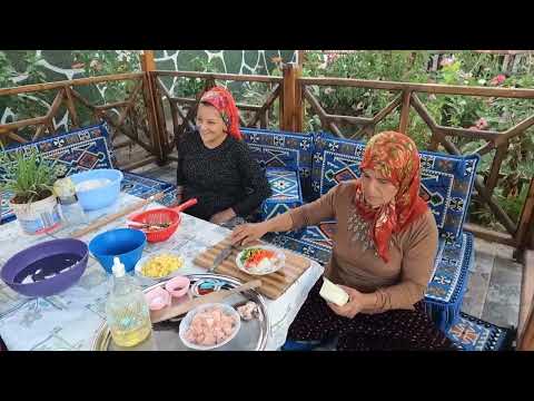 Odun Ateşinde Lezzetli Tavuklu Gözleme Yemeği ANNEM İN KÖY