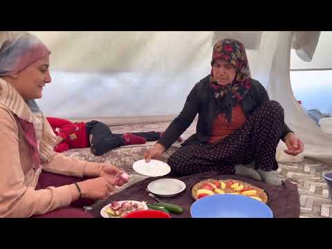 ŞİDDETLİ FIRTINADA SOBALI SICAK ÇADIR EVİ
