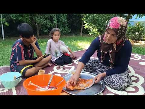KÖYDE ODUN ATEŞİNDE BÜTÜN KUZU ETİ YEMEĞİ Köy Evi Akşam