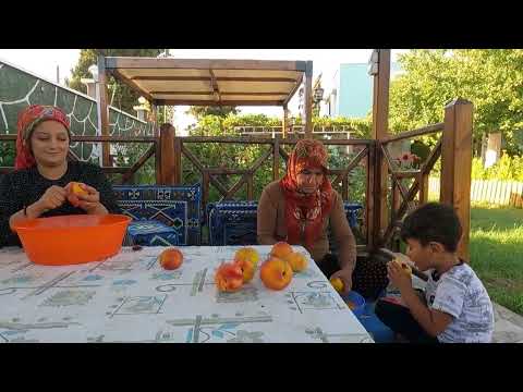 KÖYDE ŞEFTALİ HASADI VE ŞEFTALİ REÇELİ YAPIMI Köy İşleri
