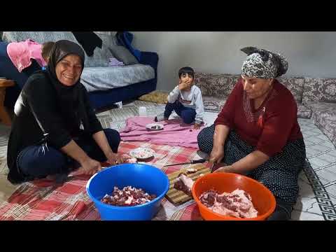 ENİŞTEM İLE ABLAM İFTAR YEMEK DAVETİ ODUN ATEŞİNDE SACDA