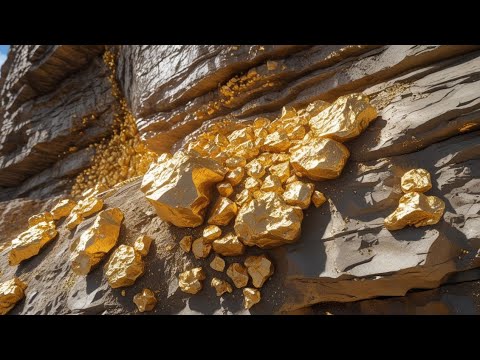 Oh wow digging the gold nuggets under stone