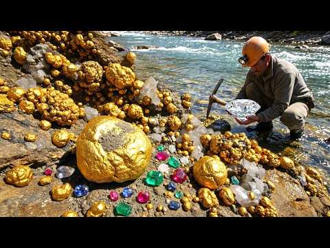 We Found GOLD While Digging in the River Incredible