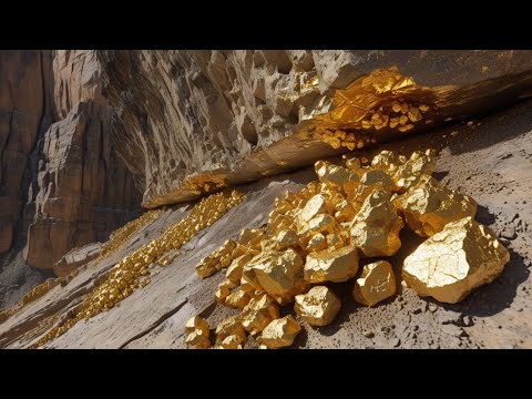 Wow digging gold nuggets at mountain
