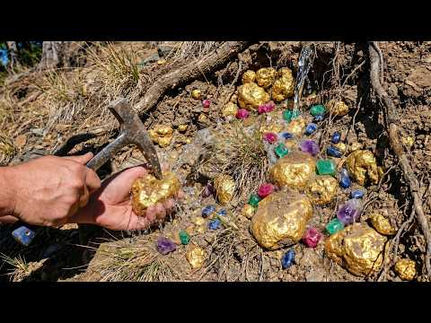 Wow amazing Hunting for Gold in the Wild Big Nuggets