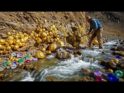 amazing I Found Giant Gold Nuggets in the Mountain rivers