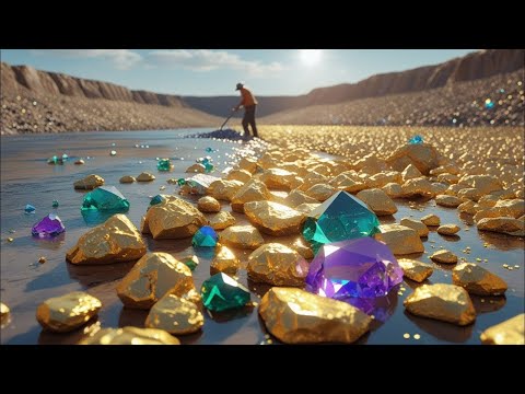 Unbelievable finding gold nuggets and gemstones at mountain