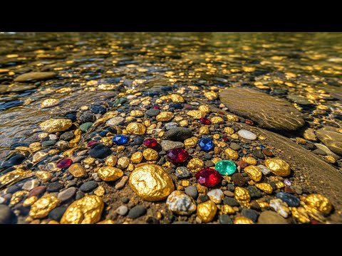 wow Amazing digging gold nugget at mountain found under