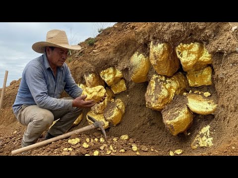 Oh amazing Digging the millions gold crystals and gemstones