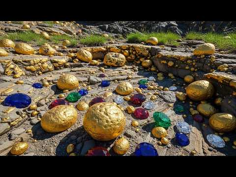wow amazing digging gold at mountain