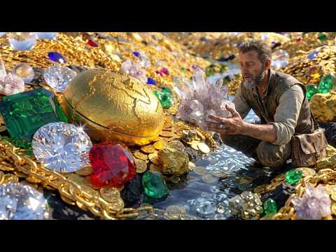 Wow amazing digging gold nuggets and color gemstone at