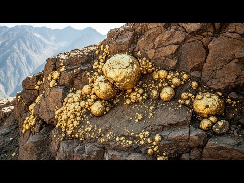 Wow amazing digging gold at mountain