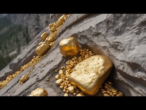 Wow amazing I Found Giant Gold Nuggets in the mountain
