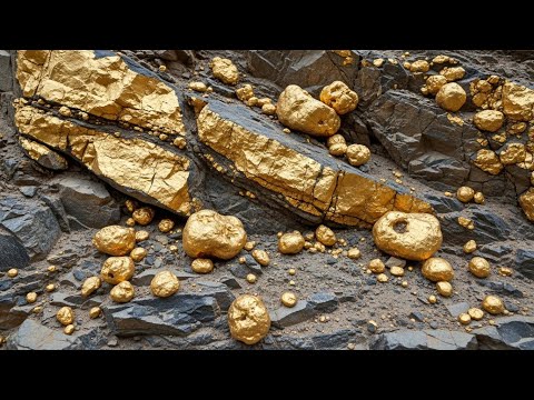 Found a lot of beautiful gems and crystals and gold nuggets