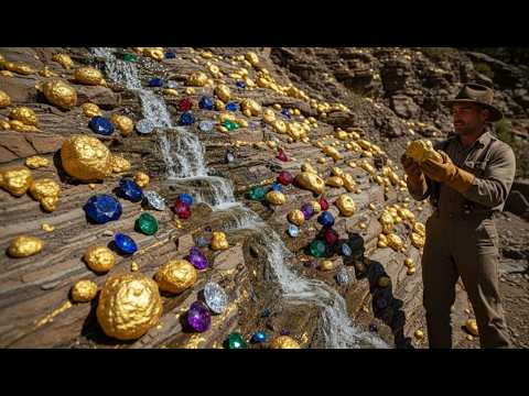 Found Purple Crystals and Gold Nuggets Digging in the Dirt