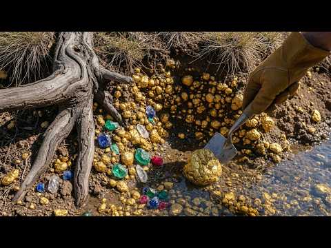 wow wow Amazing Mining Gold nuggets and Faceted Gems Found