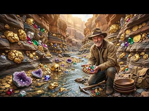 Wow unbelievable digging gold and gemstones at riverbed