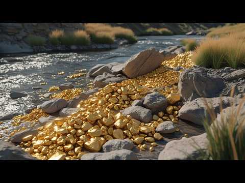 Amazing we finding gold nuggets and gemstones at riverbed