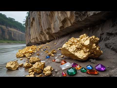 Oh amazing Digging the millions gold crystals and gemstones