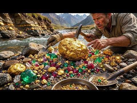 Wow amazing Hunting for Gold and gemstone in the Wild Big