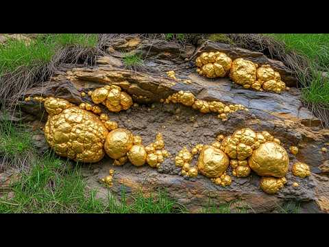 Digging for Gold ang gemstone with Basic Tools Incredible