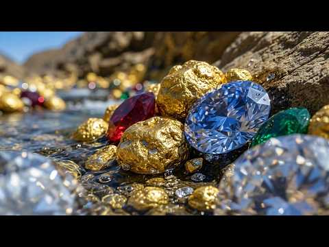 Mining Spot Yields Incredible Gold and Gemstone of mountain