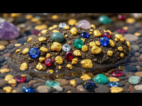 Amazing Discovery treasure at river and mountain Next to