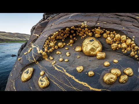 wow Amazing Day Digging gold at mountain near river