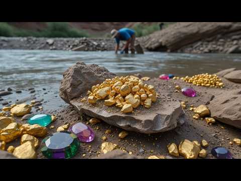 WOW amazing digging the gold at mountain