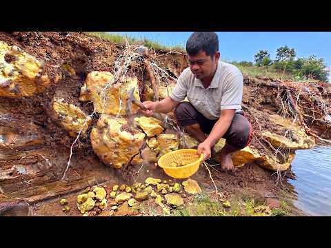 Unbelievable Found expensive gold and gemstones at riverside
