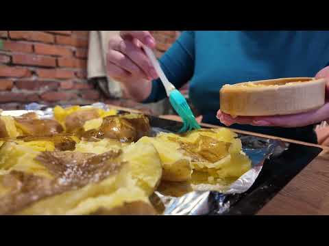 Cooking Thanksgiving Turkey and Smashed Potatoes Relaxing