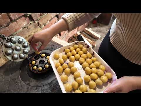 Cooking Cookies Using Soviet Method Relaxing Village Recipe