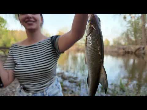 Relaxing Girl Fishing With Hook Traditional l Slow Village