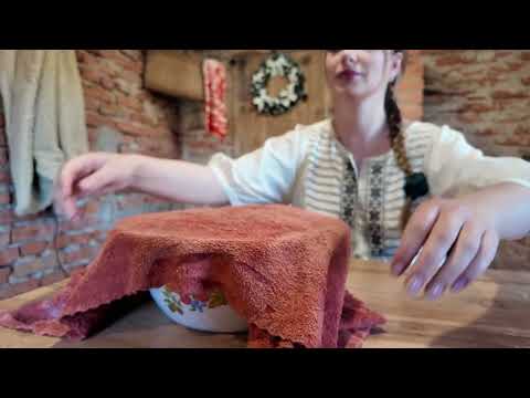 Cooking Traditional Easter Cake in Ukrainian Village ASMR