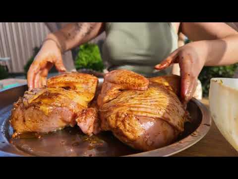 Whole Fried Chicken Recipe Relaxing Cooking in the Village