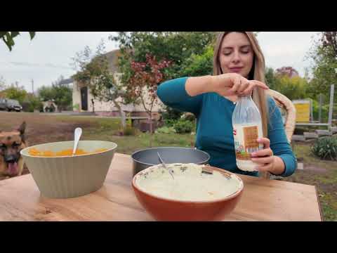 Cooking Pumpkin Cake Recipe Relaxing Village Life ASMR