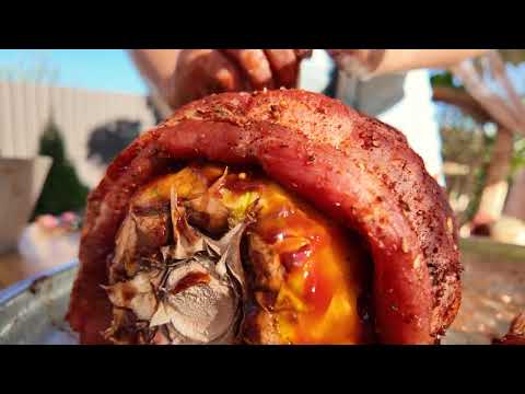 Cooking Sweet Smoky BBQ Pork Ribs With Pineapple Relaxing