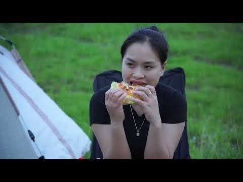 Solo Camping by the River Cozy Hot Tent Catch Cook My Own