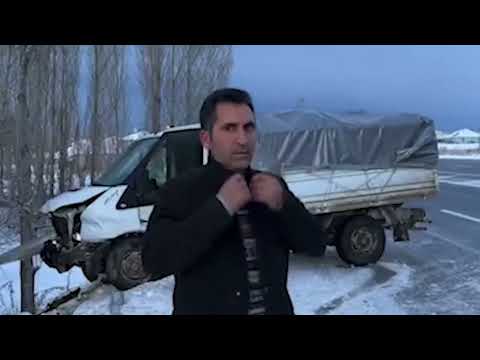 Adıyaman a Yardım götürmeye çalışırken kaza yaptık