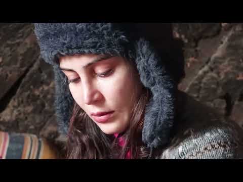 Cooking on a snowy day in the village Cooking heart and