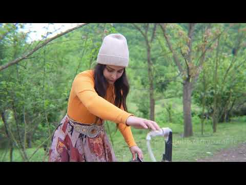Traditional Village Cooking Baking Sweet Halva Bread in a