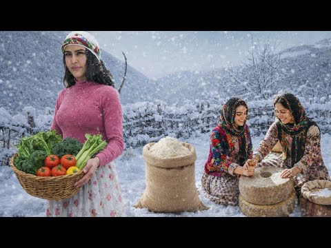 Harsh Winter Survival in the Village Baking Traditional