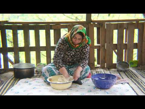 Life in an Iranian Mountain Village Milking Cows Baking