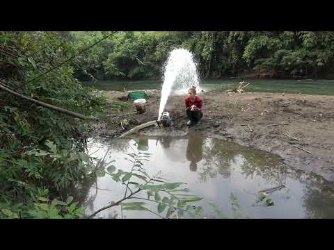 Fishing technology the girl caught a lot of fish in the