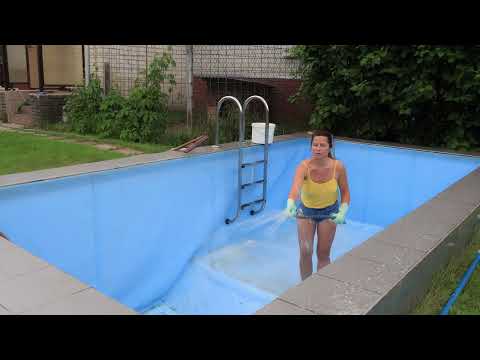 Swimming Pool at My Garden Yard Enjoying Summer