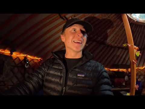Winter Camping in a Mongolian Mountain Yurt Trout Catch N