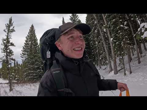 SOLO Winter Survival Camping in the Mountains Big Trout