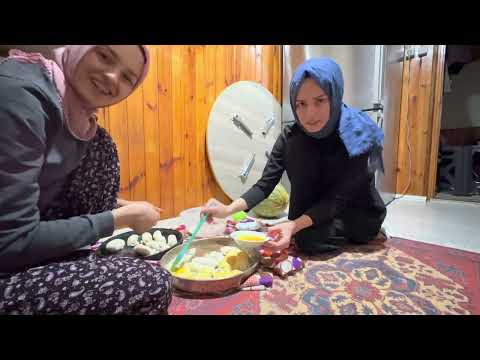 KÖYDE YAŞAM İKİZİM KAHVALTIYA GELDİ KAR YAĞDI