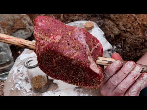 Survival skills Cooking on Rocks Baking Bread in a