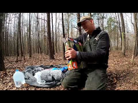 25 Walmart Survival Challenge Winter Camping in Rain 3yr